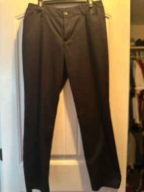 Lee Women’s Wrinkle-Free Black Dress Slacks - Straight Leg